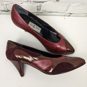 Vintage Baldan Leather pumps in burgundy and red - size 6.5